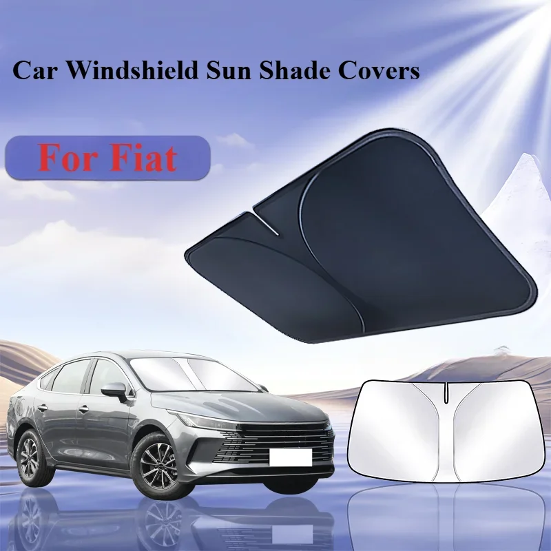 For FIAT Tipo Toro Nuovo Freedom 500X Doblo Argo Car Windshield Sun Shade Covers for Front Window Sunscreen UV Protector