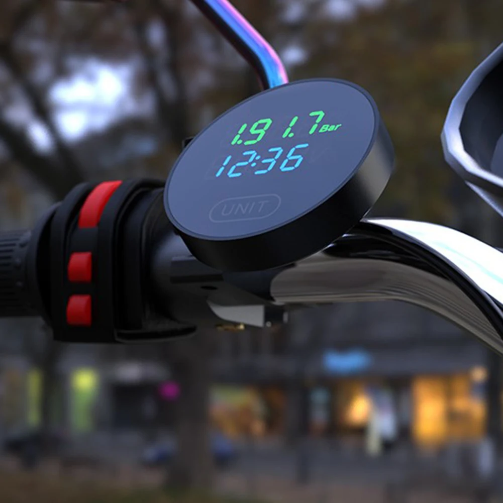 

12V External Sensors Accessories Tire Pressure Monitoring System DC 12V High Precision LCD Screen Voltmeter Display