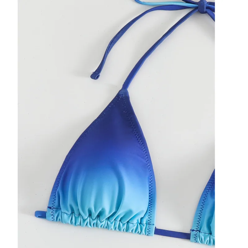 Сексуальные бикини с градиентом женские купальники женский купальник из трех