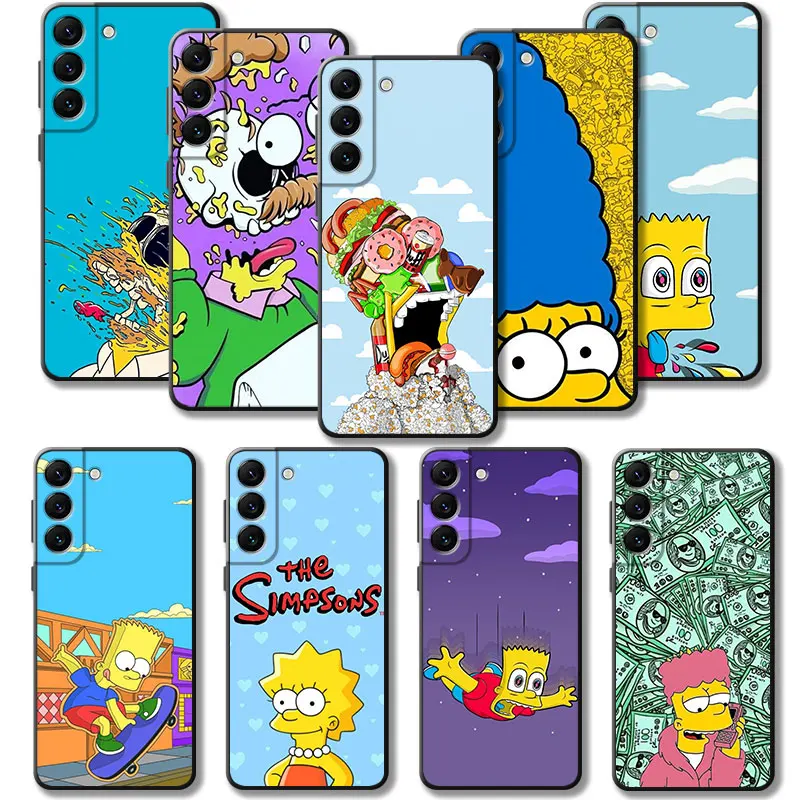 

The Simpsons Homer Junk Food Skull Case For Samsung Galaxy S22 S21 S20 FE Ultra S10 S9 S8 Plus S10e Note 20Ultra 10Plus Celular