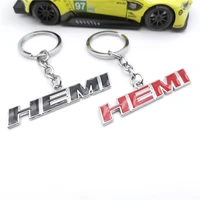 hemi logo key chain car keychain zinc alloy 3d keyring creative gifts for dodge charger challenger auto key pendant accessories