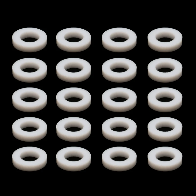 

20PCS Friction Pads PTFE Bearing Gasket Washer Sleeve Plastic Spacer 3/3.17/4/4.76/5/6.35mm for Methanol RC Boat Model Soft/Hard