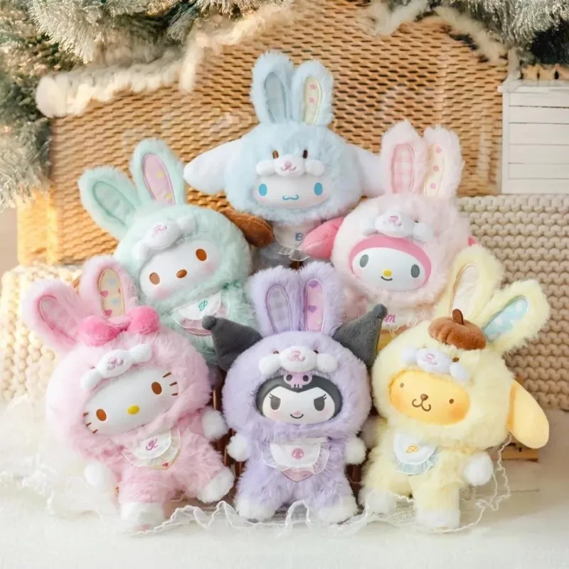 Фото Sanrio Elf Bunny Baby Series слепая коробка виниловая плюшевая загадочная коробка сумка кулон игрушка-сюрприз Куроми Почакко кукла подарок на день рождения игрушки №2