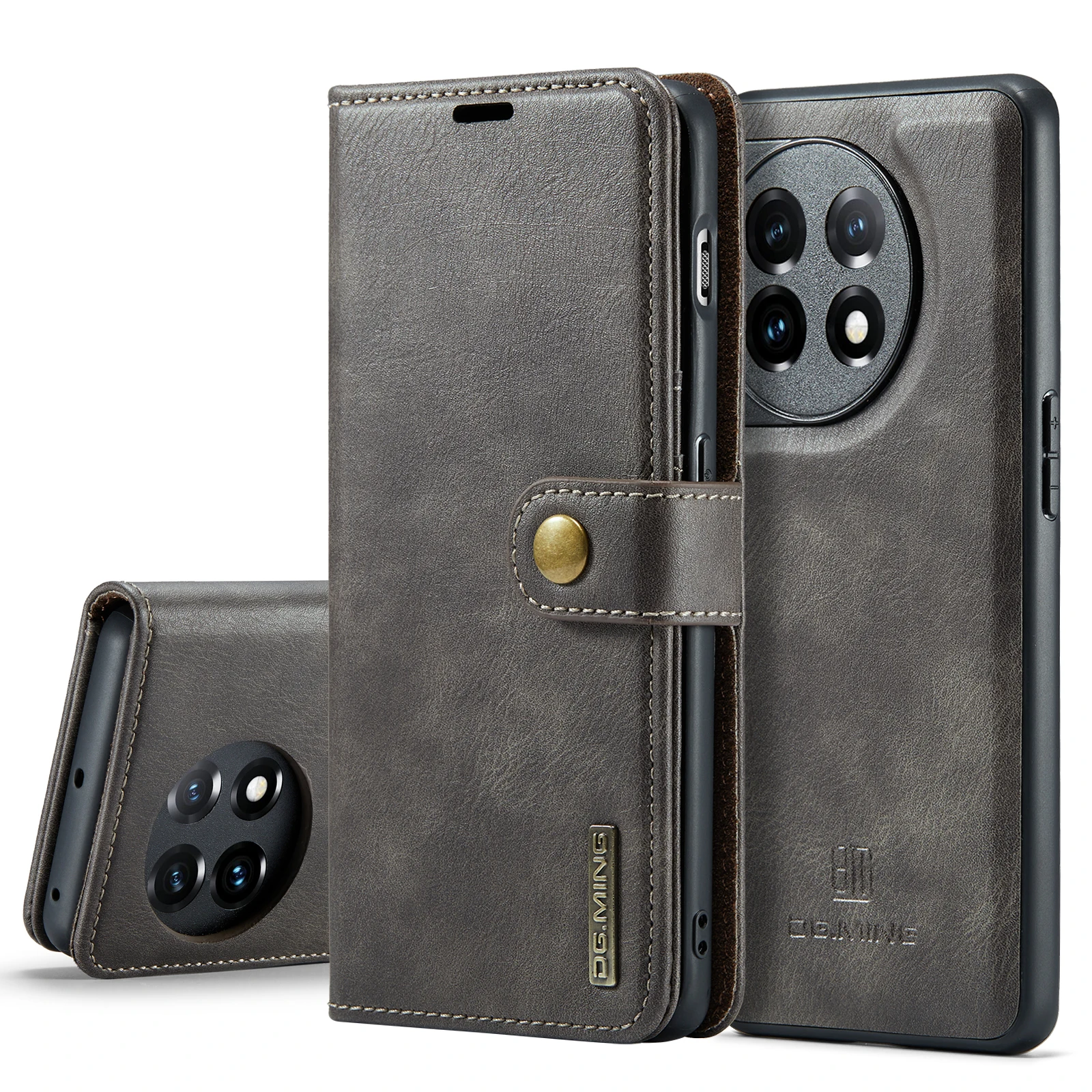 Съемный 2-складной чехол DG.MING для OnePlus 11/Nord 2 Чехол/9RT, кожаный чехол с магнитной застежкой для OnePlus 9/9Pro/9R