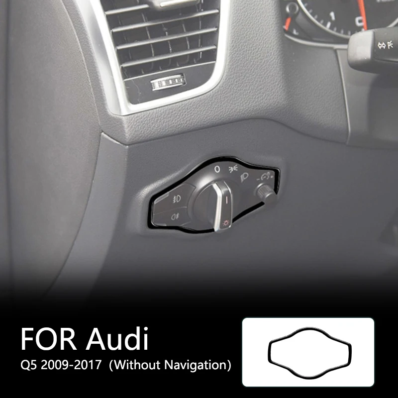 Рамка фары новые глянцевые черные наклейки из АБС-пластика для Audi Q5 2009-2017 (без