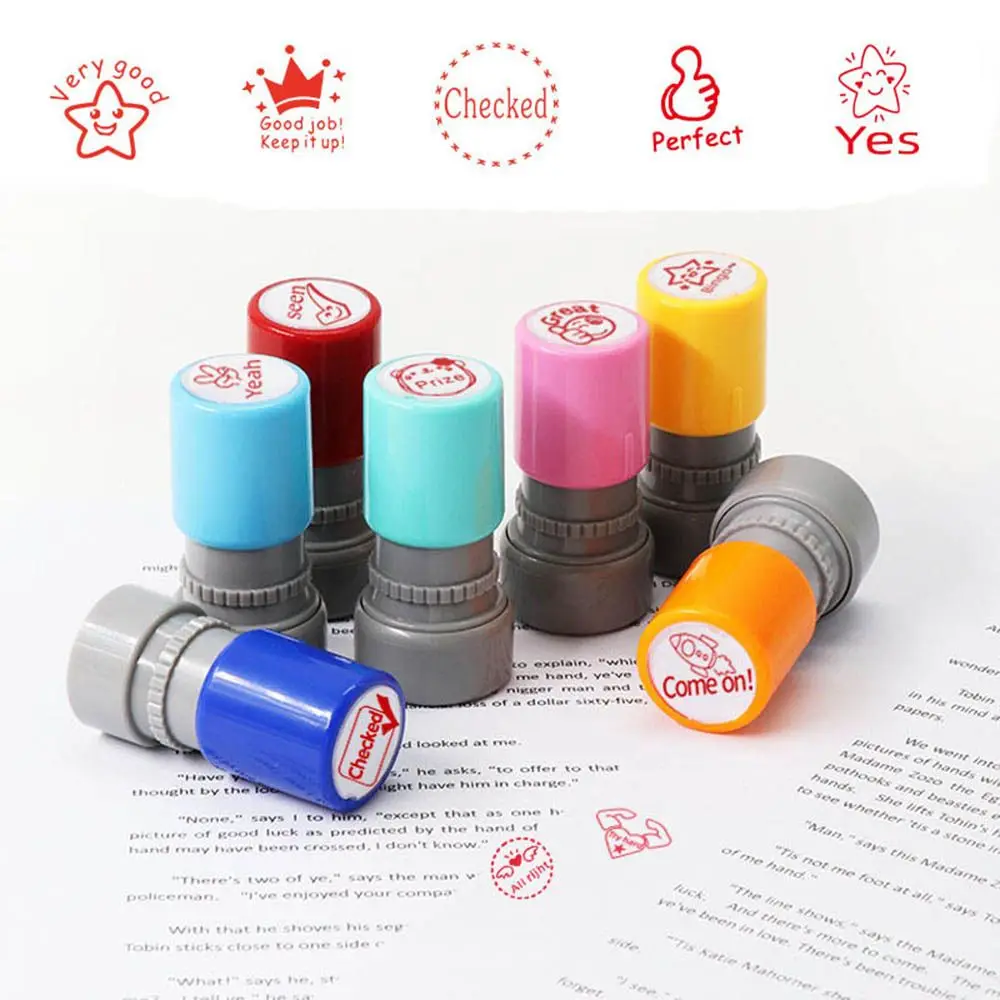 

Cartoon Stamps Teaching Stamp Kids Seal Stamper Office & School Supplies Reward Seal Encouragement Commentary Stamp