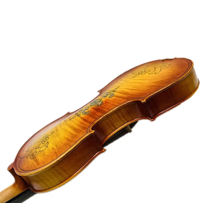 Фото Скрипка ручной работы Strad style Song Maestro 4/4, инкрустация красивой оболочкой и оттягиванием, большой и мощный звук #14178 №5