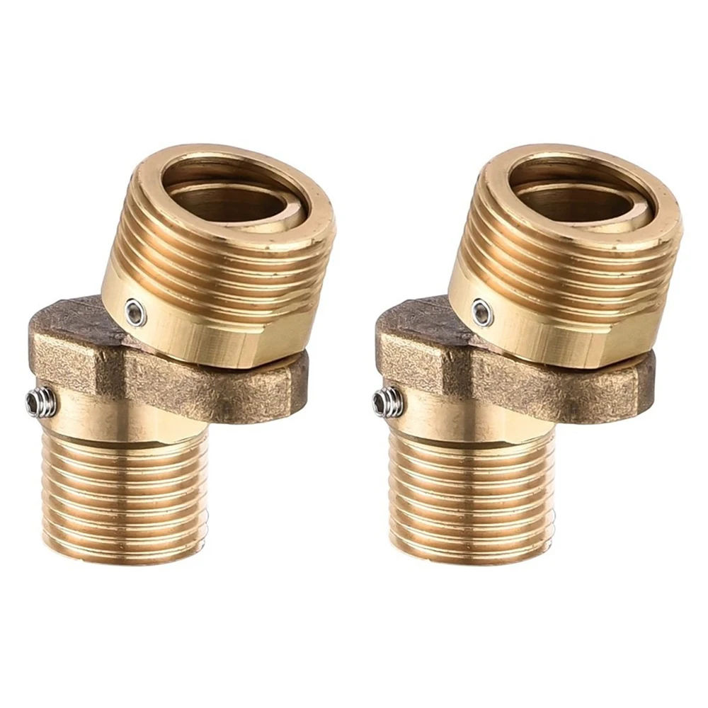 

Желтый угловой регулируемый адаптер для смесителя из латуни