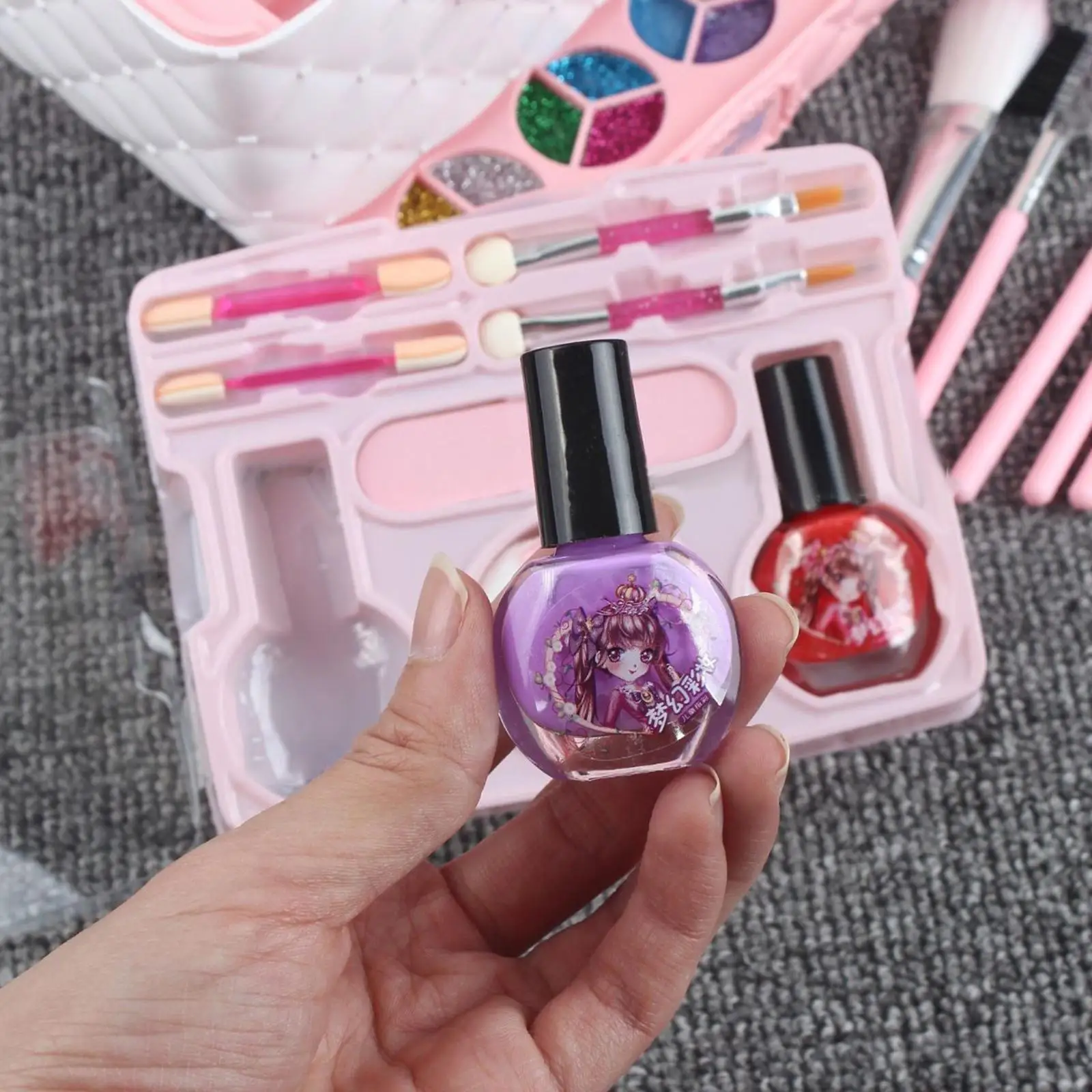 

for Little Girl with Cosmetic Case Simulated Princess Toy Makeup Vanity Toy Cosmetic Toy for Kids Girls Toddlers Children Gifts