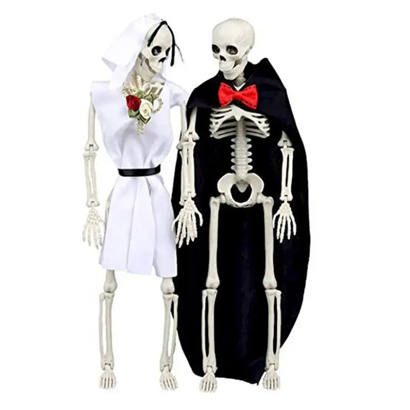 

Skeleton Couple Decor Statues For Home Décor 15.7 Inches Halloween Decoration Outdoor House Props Spooky Décor Creative
