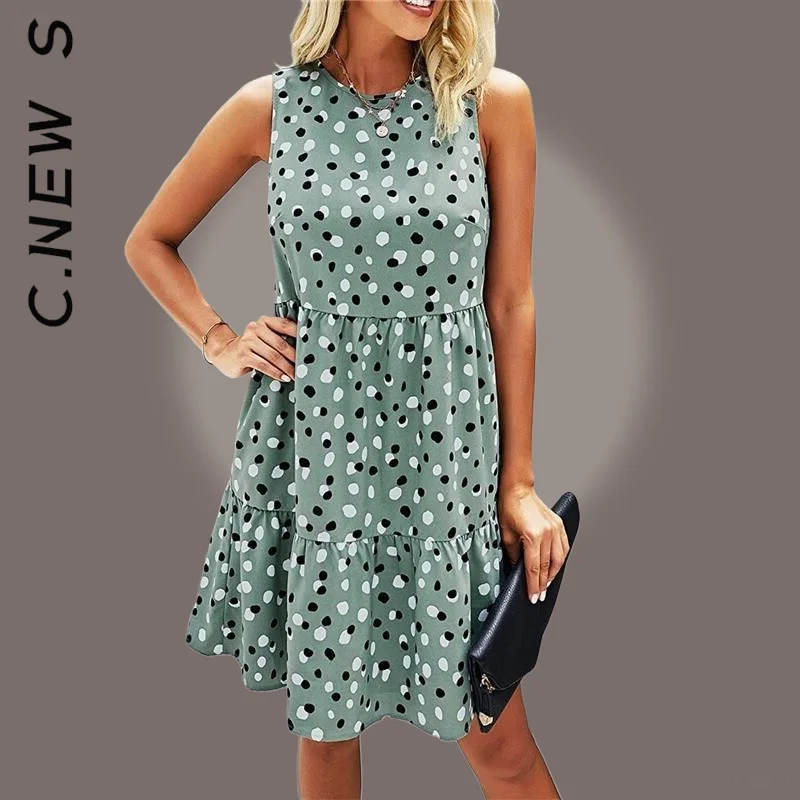

C.New S Women Dress New Girl Robe Simple Leisure Ladies Dress Basic All-Match Streetwear Soft Slim Vestidos Dress Woman Female