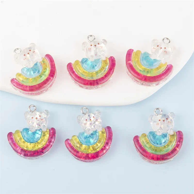 6 шт. акриловые подвески в виде медведя