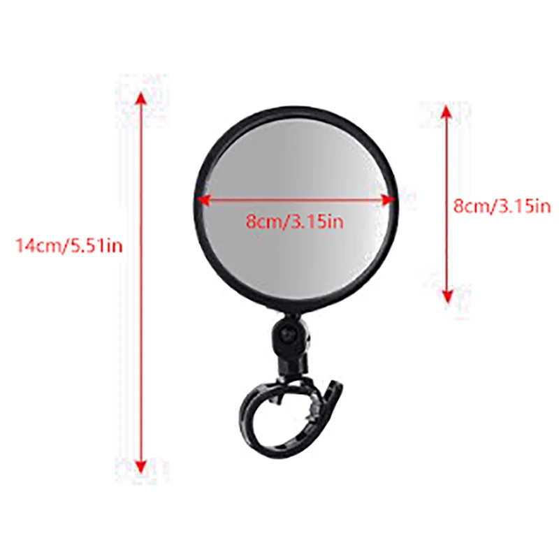 1 шт. 8 см велосипедное зеркало заднего вида 360 ° Регулируемое вращающееся руль