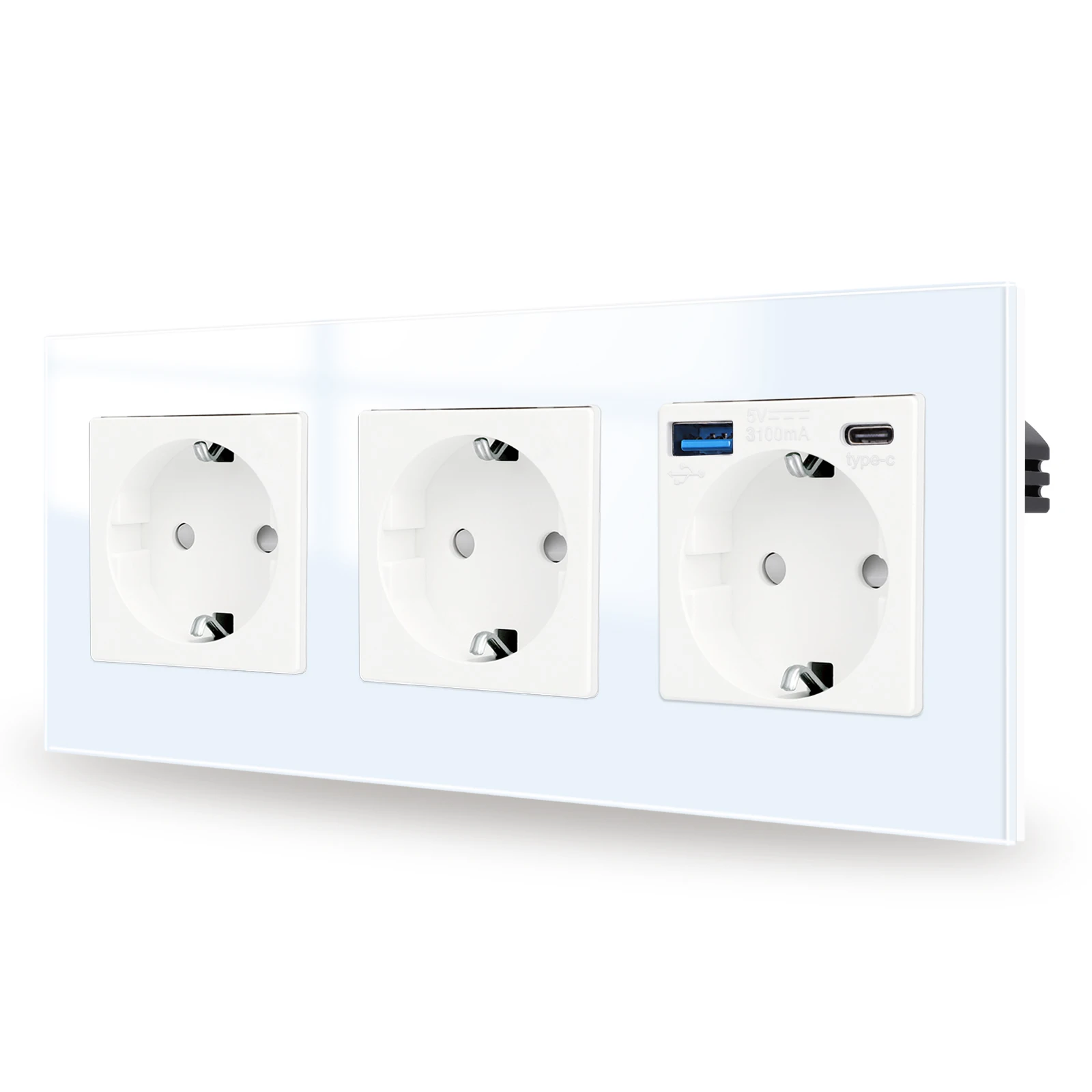 

Bingoelec Европейская стандартная двойная настенная розетка и USB-порт для зарядки, электрические розетки, сенсорные бытовые переключатели для дома