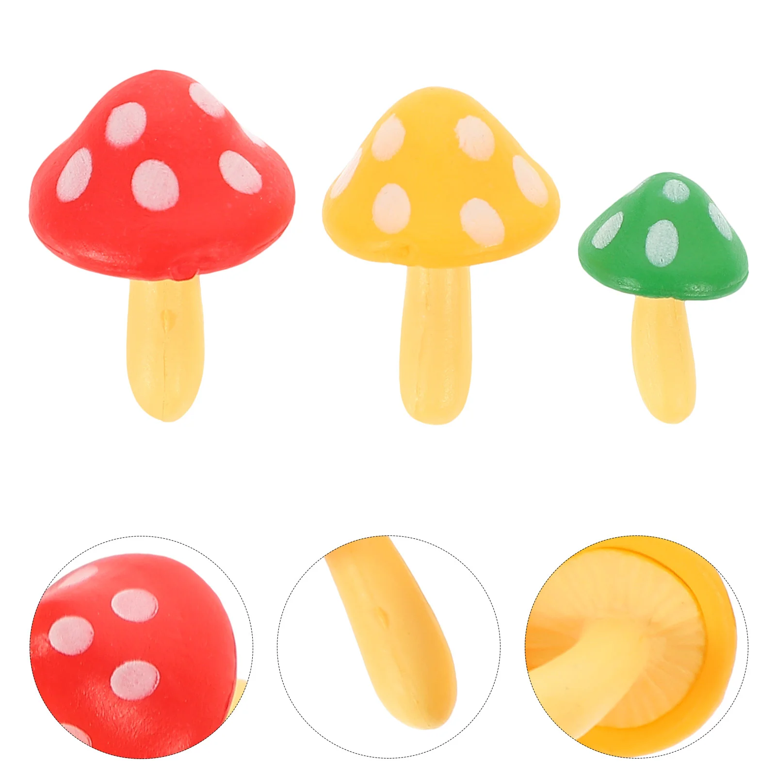 

15Pcs Miniature Mushroom Resin Bonsai Decor Miniature Resin Mushroom Tiny Bonsai Mushroom