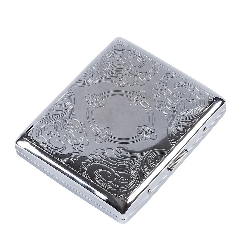 

Portable Metal Cigarette Case for Thick Cigarettes Flip Open Traveling Tobacco Container Box Holder Outdoor Smoking Accessories