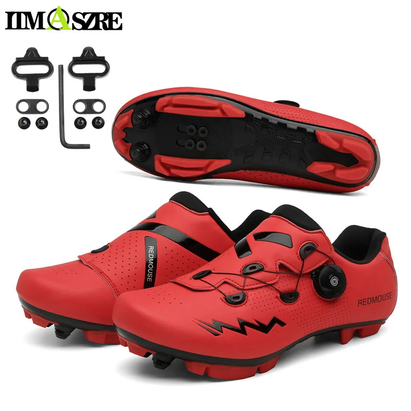 

White Mtb Cycling Shoe Men Mountain Bike Shoes Sneaker Speed Women Cleats Racing Bicycle Spd Biking Clits Flat Outdoor Footwear