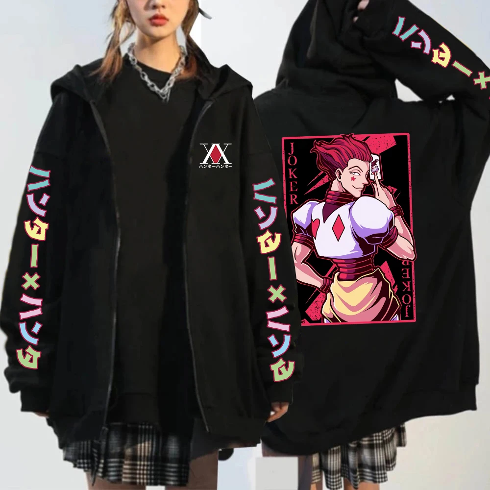 

Anime Hoodies Winter Men Women Warm Fleece Zipper Jacket Coats