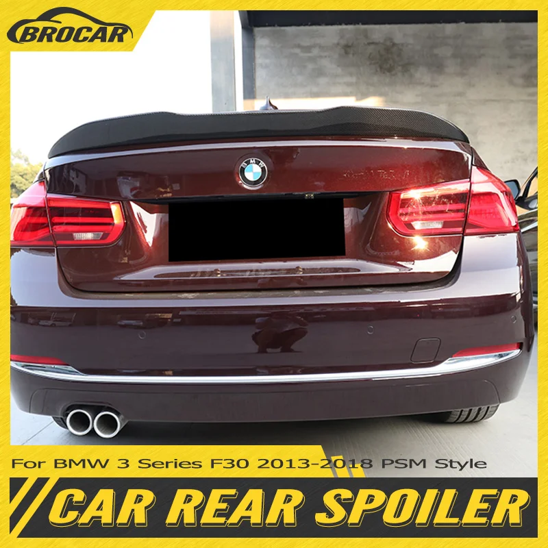 

Для BMW 3 серии F30 330i 335i 2013-2018 PSM Стиль FRP/Настоящее углеродное волокно спойлер BMW F30 багажник спортивный спойлер с клапаном для тюнинга автомобиля