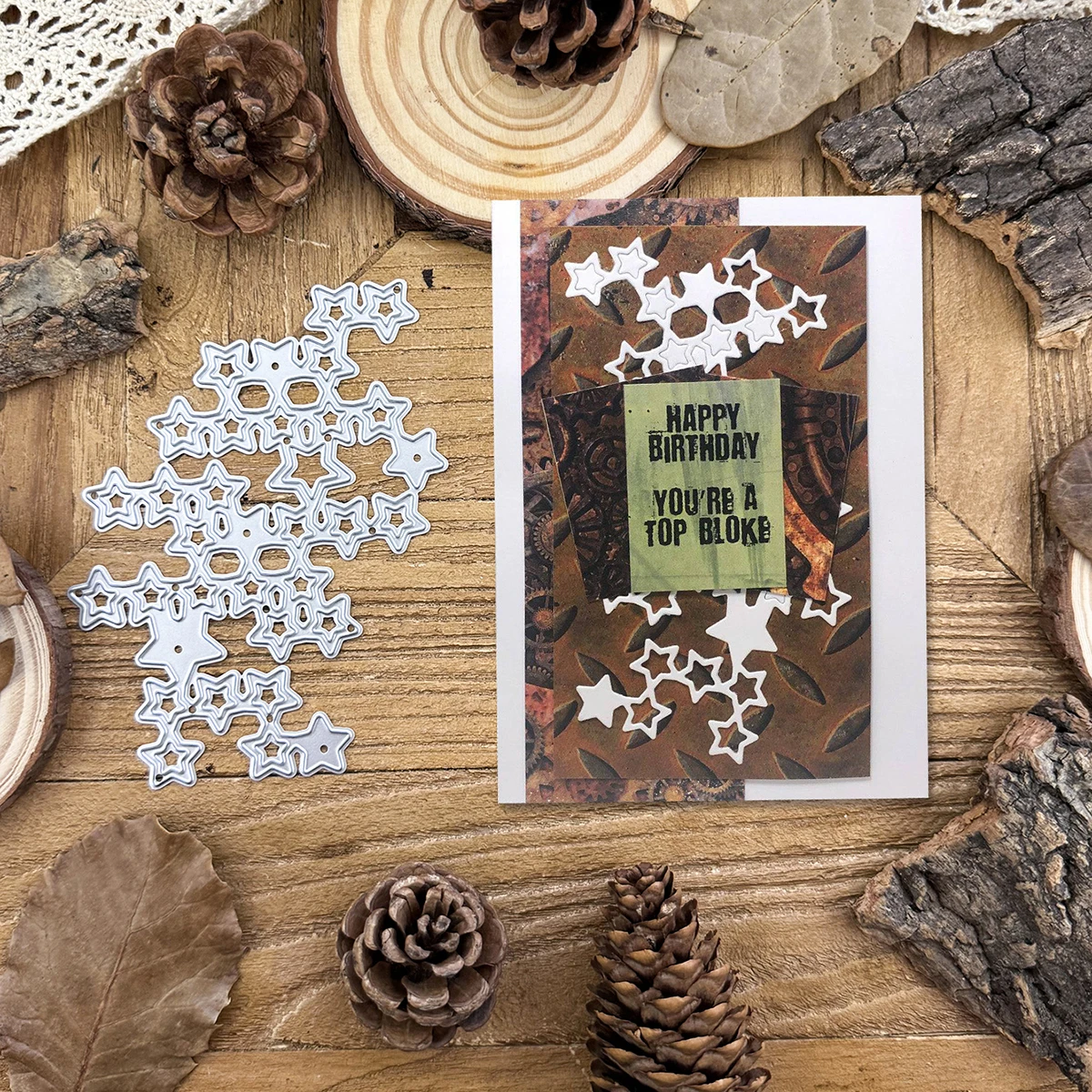 Звездный стек текстурный фон металлические режущие штампы Скрапбукинг