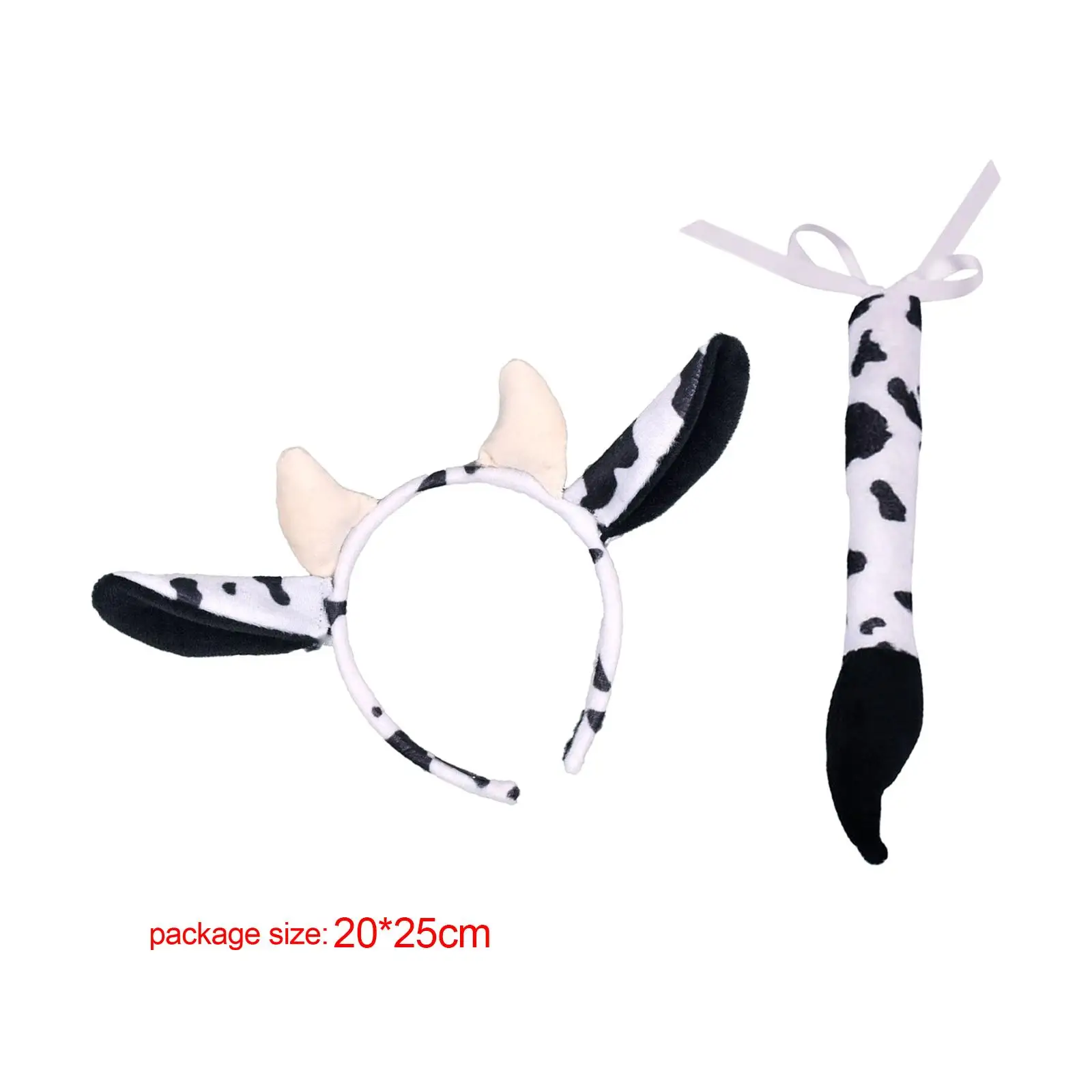 Обруч для волос с коровьими ушками и длинным хвостом быка подарки нарядное