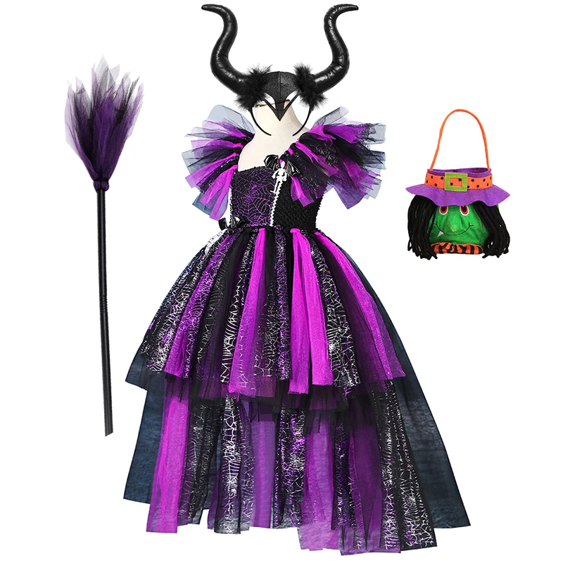 Детский костюм на Хэллоуин женское платье для косплея ведьмы