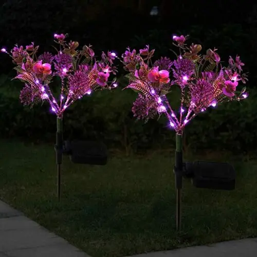 

Solar Power Garden Flower Lights Stake Landscape Outdoor Yard Decor Lamp for Garden Street Lawn Stakes Fairy Lamps Yard