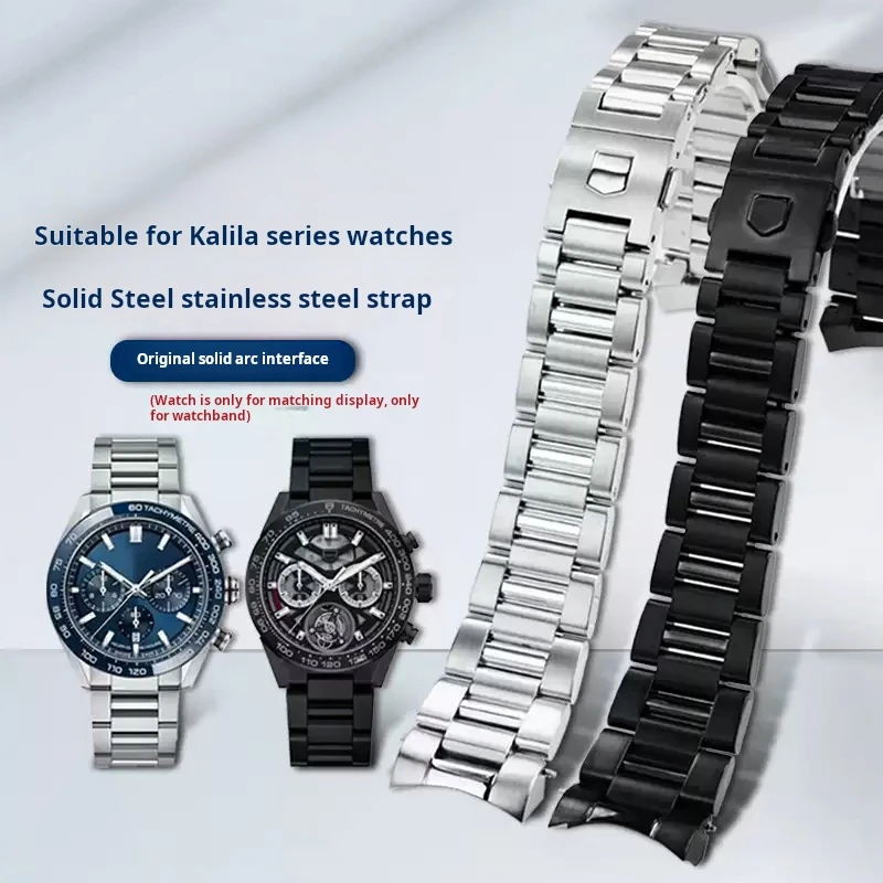 изогнутый 22 мм 24 для TAG Heuer металлический ремешок часов Race Dive Calera CARRERA черный синий