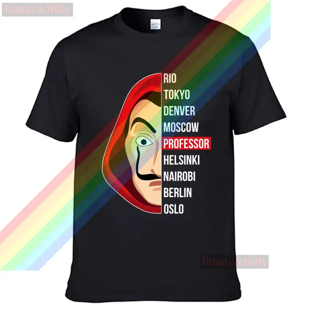 

LA CASA DE PAPEL Professor Code Summer Print T Shirt Clothes Popular Shirt Cotton Tees Amazing Short Sleeve Unique Unisex Tops