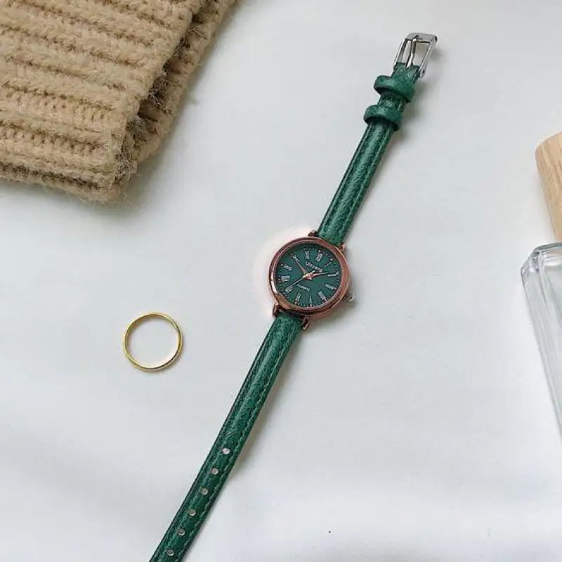 

Retro Roma Dial Casual Exquisite Leather Belt Waterproof Watches With Fashionable Simple Style Quartz Wrist Watch for Ladies