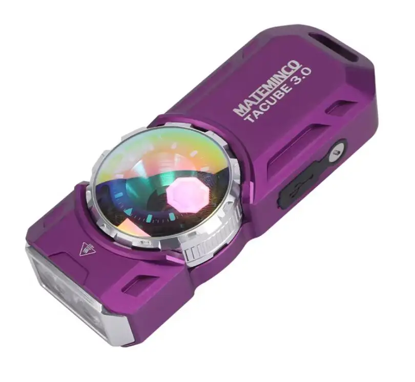 Фото Фонарь MATEMINCO TACUBE 3.0 EDC RGB с поворотным регулятором, 1500 люмен, перезаряжаемый через Type-C, УФ-светодиод 395 нм №3