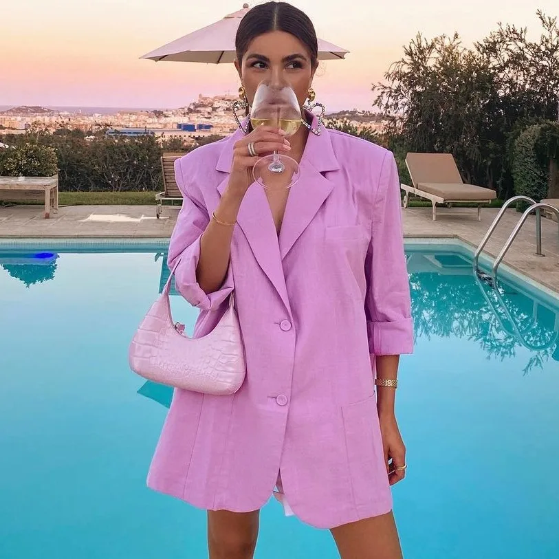 New Style Ladies Solid Color Suit Jacket Elegant Casual Office Ladies Jacket Spring/Autumn Suit Simple Color Jacket Y2k Clothing