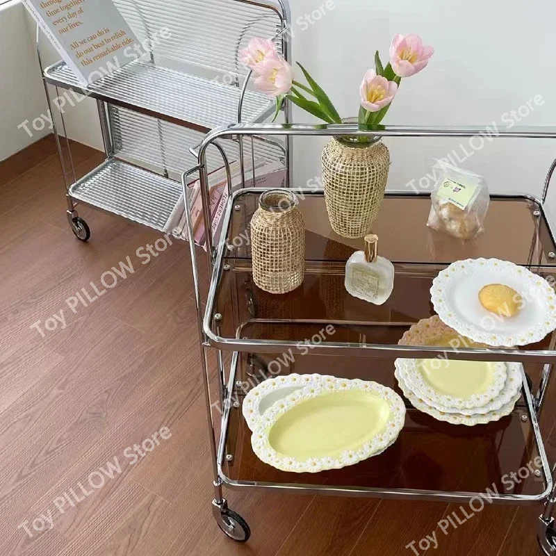 Современный компактный акриловый боковой столик в скандинавском стиле с