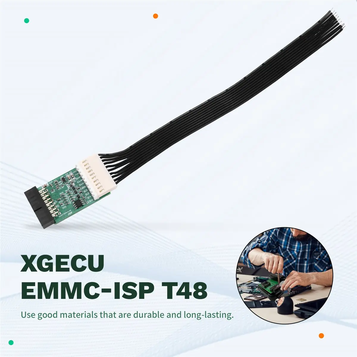 Фото Специальный адаптер XGecu EMMC-ISP VER: 1.00 для программирования EMMC встроенной микросхемы для программатора T48 (TL866-3G) №5