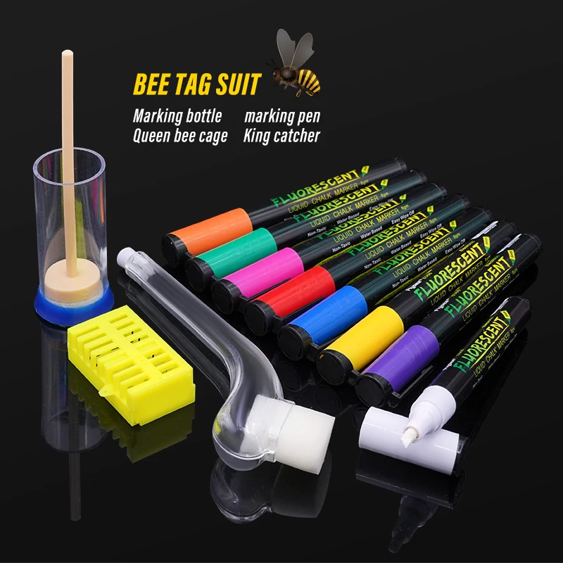 

Beekeeping Tool Highlighter Marks Pen Queen Bee Marker Pen Queen Bee Cage Bee Marker Bottle Queen Bee Mark Set Beekeeper 1 Set