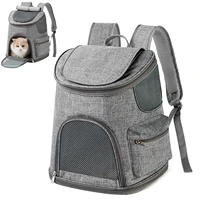 dog carrier backpack portable foldable cat box with straps collapsible travel cat box with internal safety belt for small medium