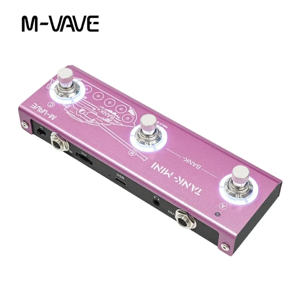 Фото M-VAVE Tank Mini/Tank G Multic Effect Гитара/педаль баса Поддержка ИК-записи и OTG, встроенная кабина, усилителя, эффектов задержки и реверберации №5