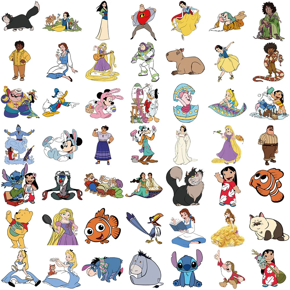 10/30/50/100pcs Disney Cute Cartoon Mix Lion King Princess Encanto Aesthetic Stickers for Kids DIY Scrapbooking Laptop Phone - купить по