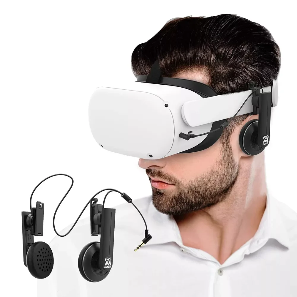 

Новинка для Oculus Quest 2 Наушники-вкладыши «Все в одном» эргономичная стереогарнитура с шумоподавлением высокой чувствительности VR аксессуары...