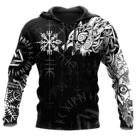 new viking wolf tattoo pattern 3d printed hoodie and sweatshirt mens full print hoodie with zip unisex casual sweatshirt