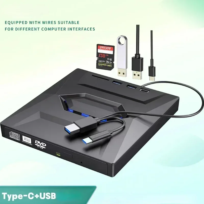 USB 3 0 Type C Внешний CD DVD RW Оптический привод Устройство записи Супер для ноутбука