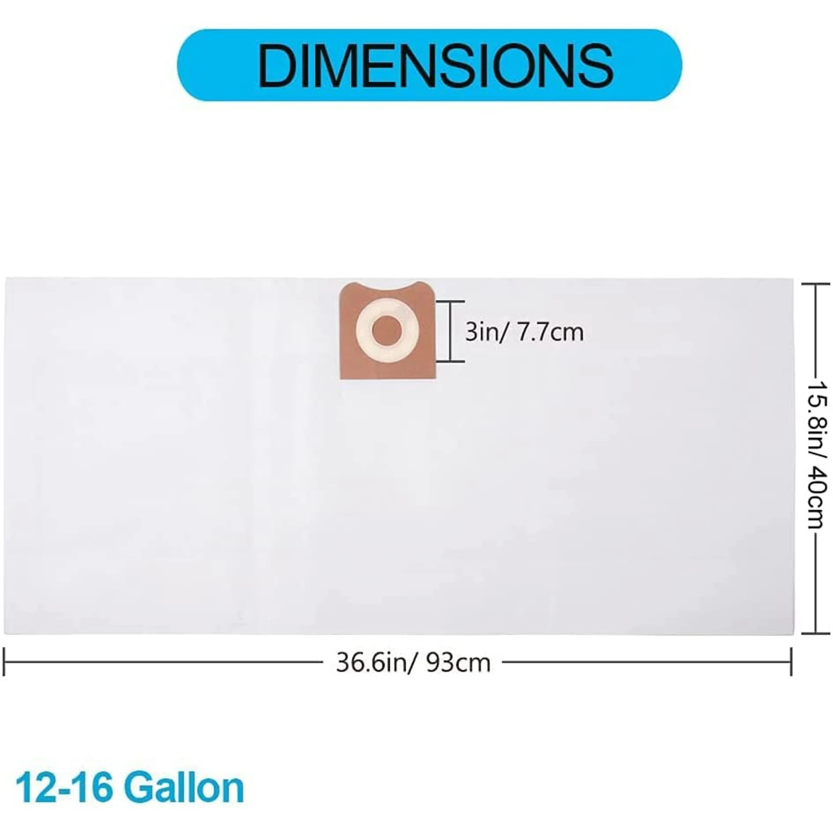 10 упаковок высокоэффективных сменных мешков для пыли VF3502 влажных/сухих