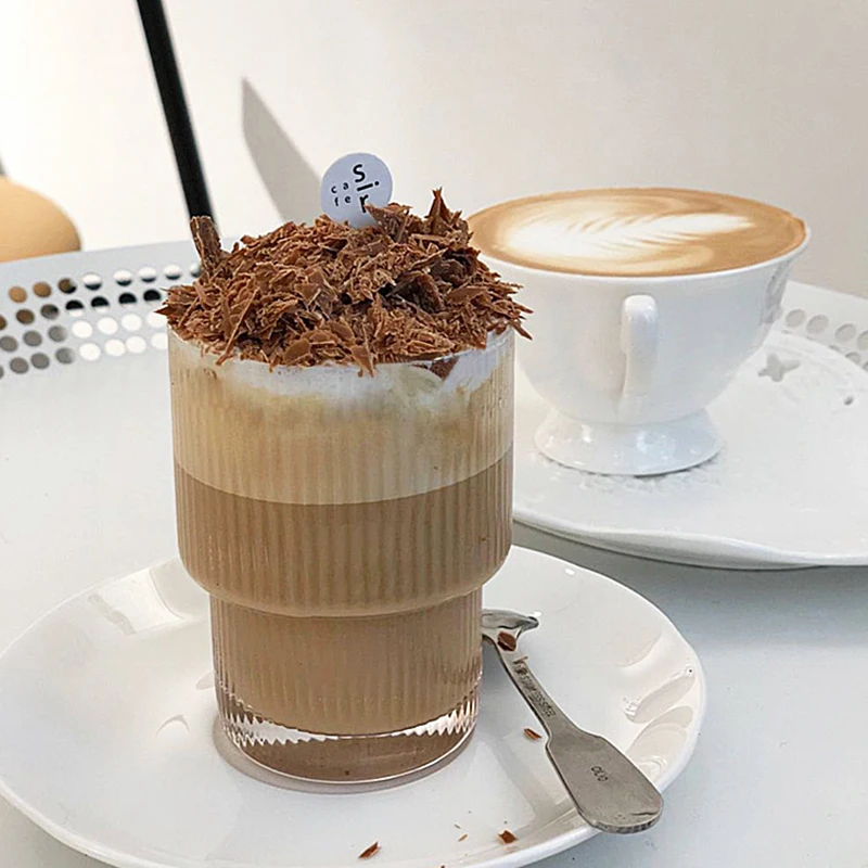 

207ml/350ml American Glass Cup Coffee Mug Cup Heat-resistant Glass Cups Transparent Tea For Drinking Milk Coffee Beertea Juice
