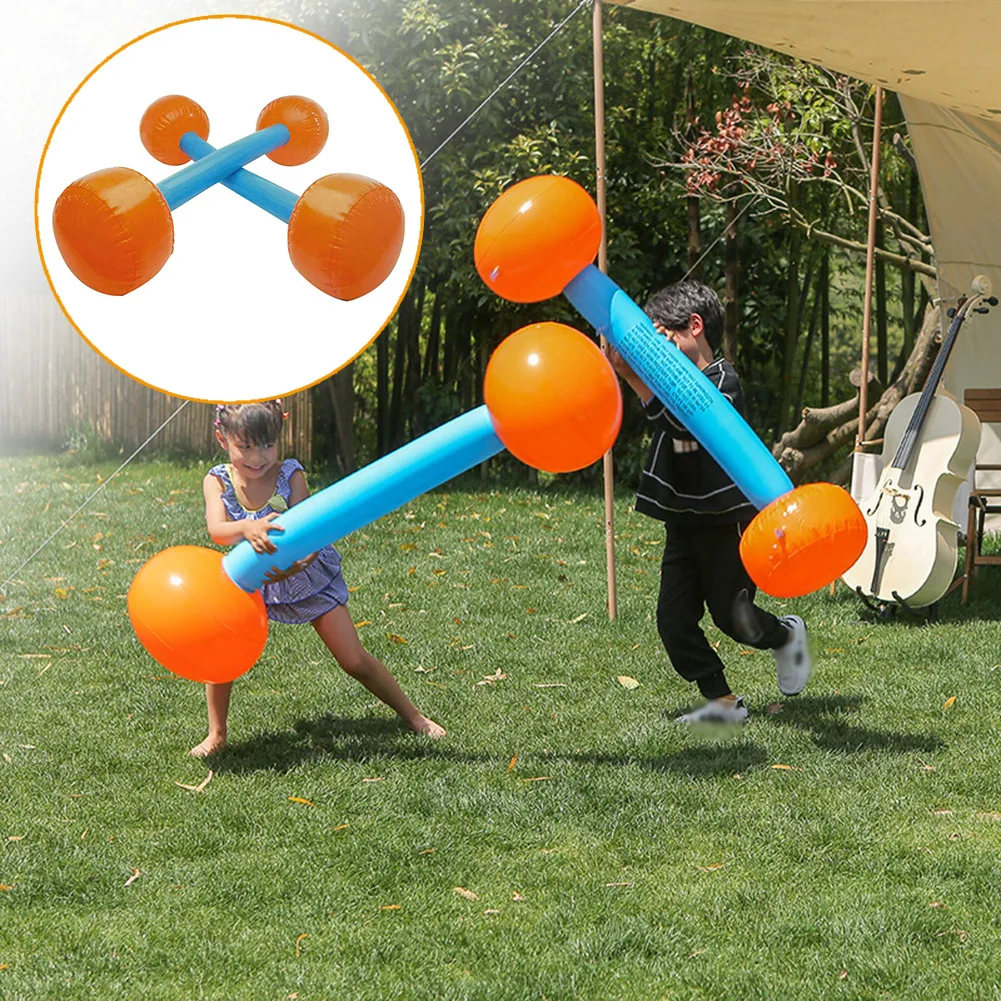 

2Pcs Practical Fun Eco-friendly Children Adult Beating Stick Inflatable Bar Inflatable Stick Toy Inflatable Game Stick