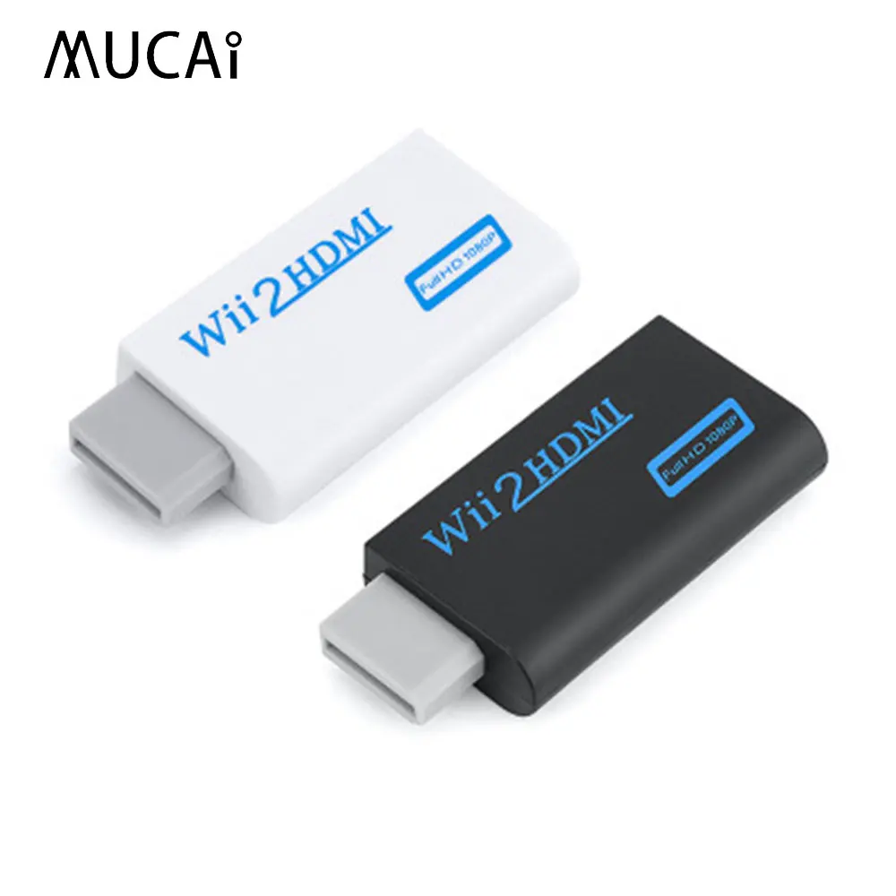 HD 1080P Wii to HDMI-compatible Converter Adapter Wii2HDMI-compatible Converter 3.5mm Audio for Nintendo PC HDTV Monitor Display