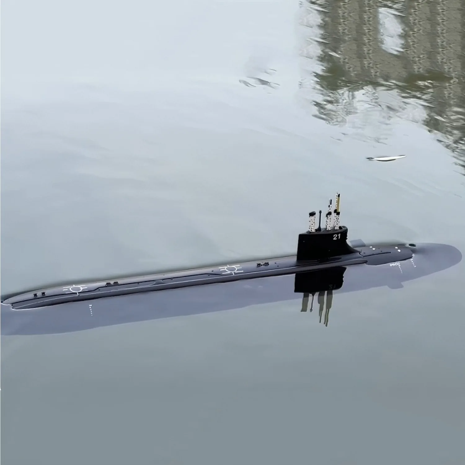 Фото Радиоуправляемая модель подводной лодки Seawolf-class 1/144, 70 см, с функцией запуска, готовая к запуску (RTR), игрушечный военный корабль №2