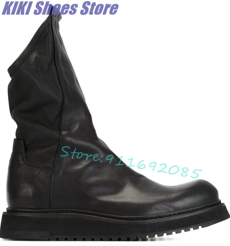 

Ботинки Martin осень-зима плюс бархатные британские БОТИНКИ средней длины Модные Ретро повседневные кожаные мужские ботинки средней длины