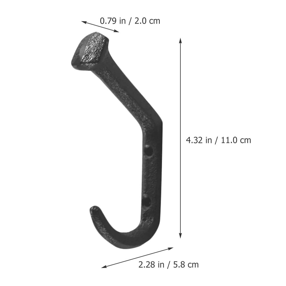 4 шт. чугунный изогнутый крючок для ногтей декоративные настенные крючки
