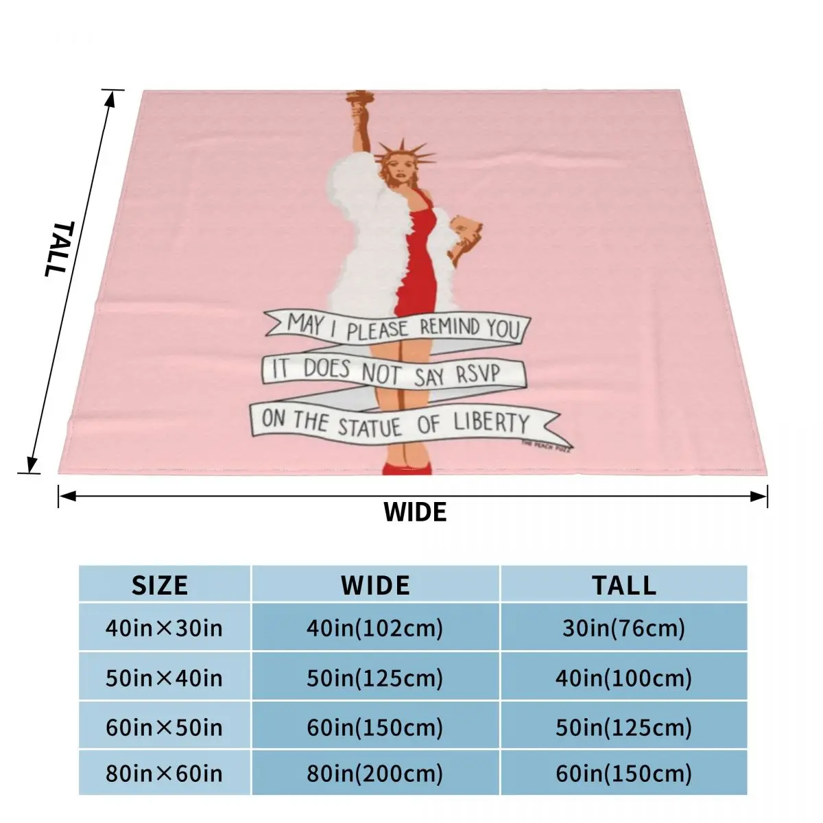 На статуе свободы нет ответа-Персиковое пушистое ультра-мягкое Флисовое одеяло