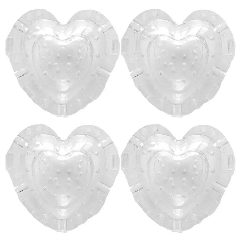 

4Pcs DIY Molds Plastic Molds Decorative Molds Heart Shape Moulds For Garden Vegetable Growth Mold Table Swing Plate Decor